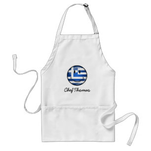 Smiling Greek Flag Adult Apron