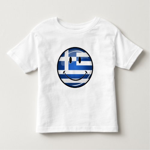 Smiling Greek Flag Toddler T_shirt