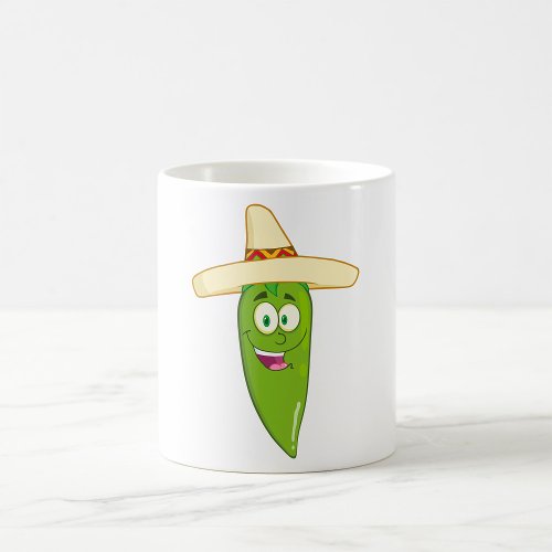 Smiling Green Chilli Pepper Coffee Mug