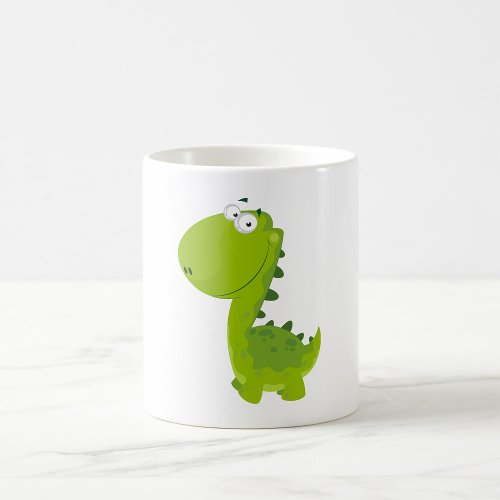 Smiling Green Dino Coffee Mug