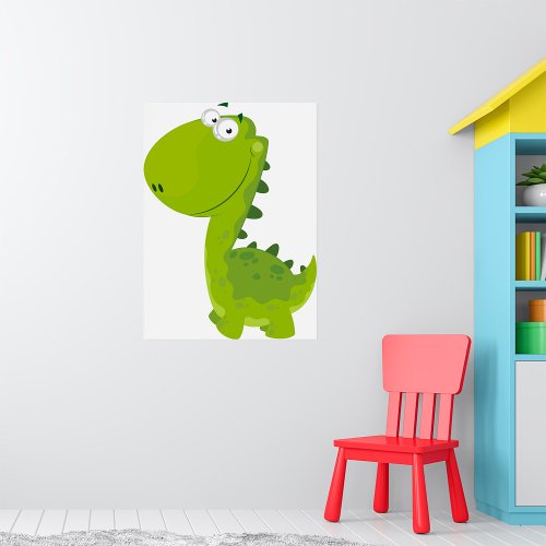 Smiling Green Dino Poster