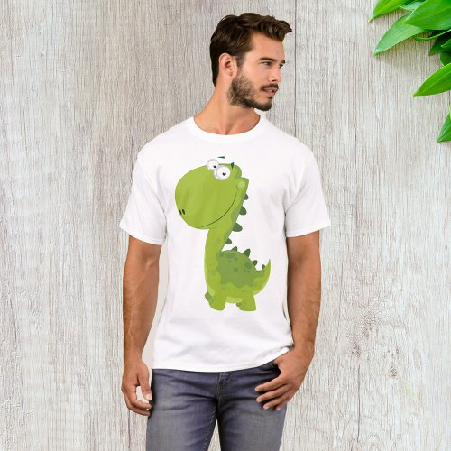 Smiling Green Dino T_Shirt