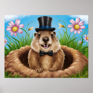 Smiling Groundhog Emerging Poster