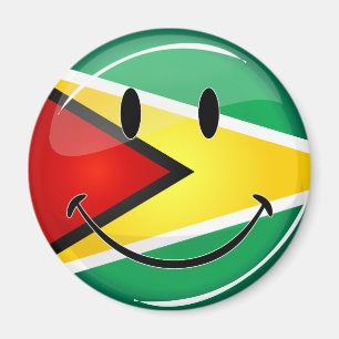 Smiling Guyanese Flag Magnet