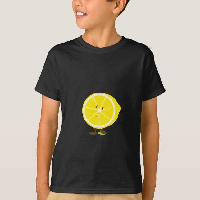 Smiling half lemon character T-Shirt (Front)