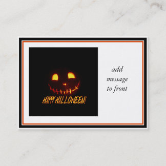 Smiling Halloween Jack-o-Lantern Business Card