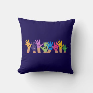 Smiling Hands Design Pillow for Comfort