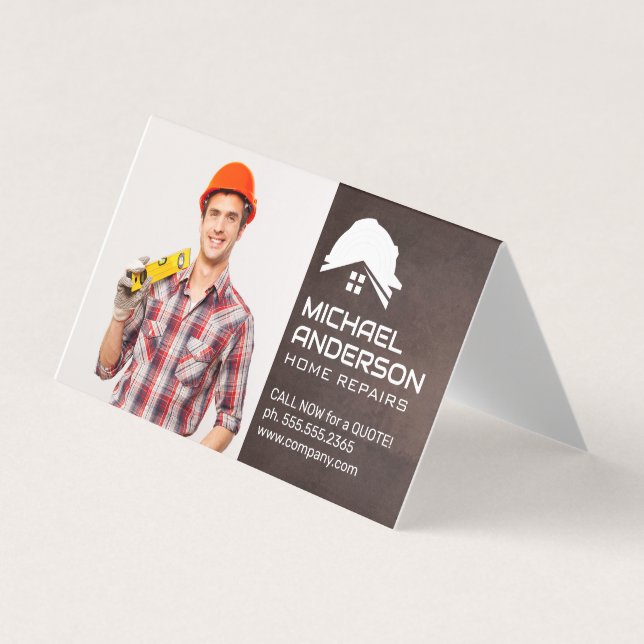 Smiling Handyman Business Card (Front)