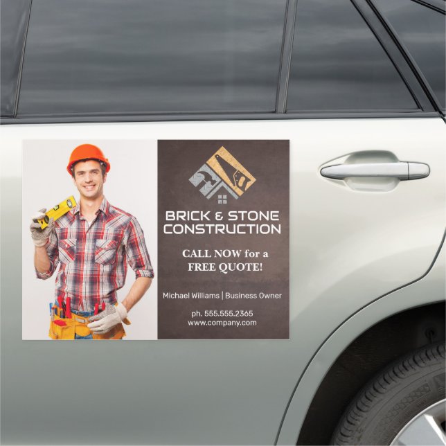 Smiling Handyman Car Magnet (In Situ)