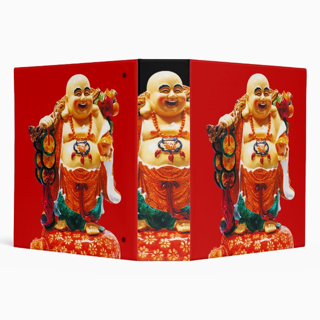 Smiling Happiness Buddha 3 Ring Binder (Background)