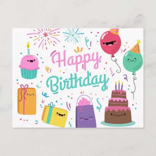 Smiling Happy Birthday Postcard