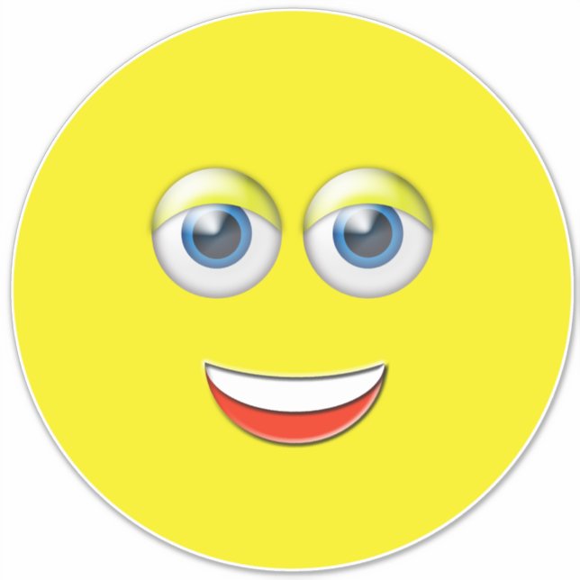 Smiling Happy Emoji Sticker (Front)