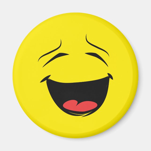 Smiling Happy Face Emoji Magnet (Front)