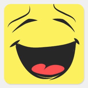 Smiling Happy Face Emoji Square Sticker