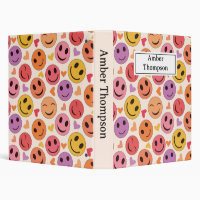Smiling Happy faces with hearts Personalized