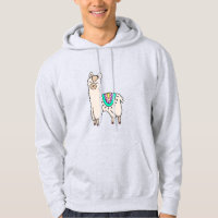 smiling happy llama alpaca cartoon animal drawing