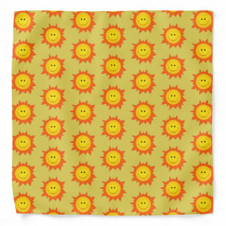 Smiling Happy Sun Pattern Bandana