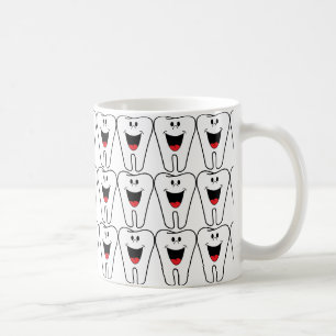 Smiling happy white teeths for dentists coffee mug