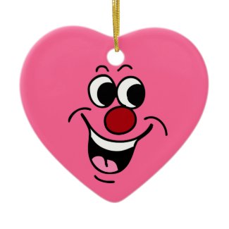 Smiling: Heart Ornament for Balloons or Flowers ornament