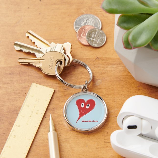 Smiling Heart Valentine’s Keychain (Desk)