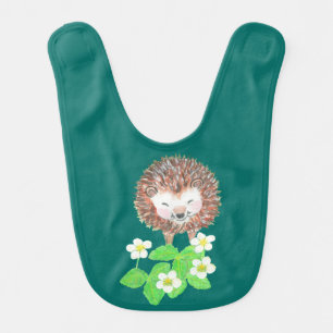 Smiling Hedgehog Baby Bib