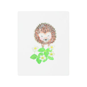 Smiling Hedgehog Metal Print