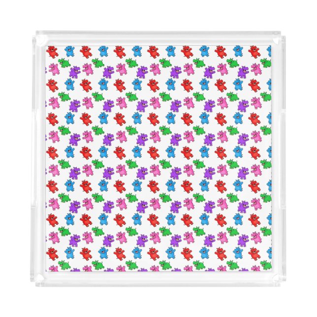 Smiling Hippo Collection Acrylic Tray (Front)