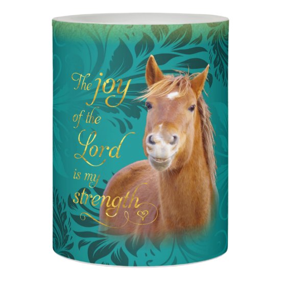 Smiling Horse Bible Quote LED Candle
