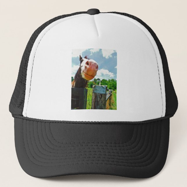 Smiling Horse Trucker Hat (Front)