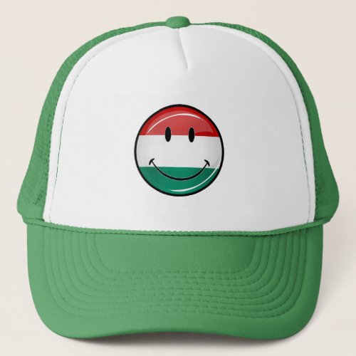 Smiling Hungarian Flag Trucker Hat
