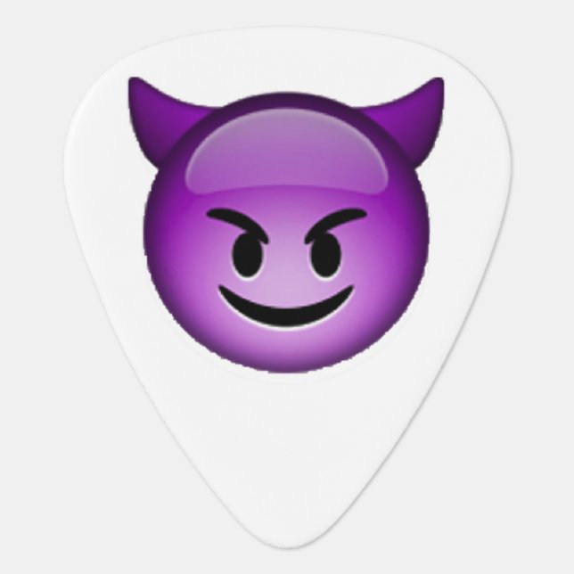 Smiling Imp - Emoji Guitar Pick (Front)