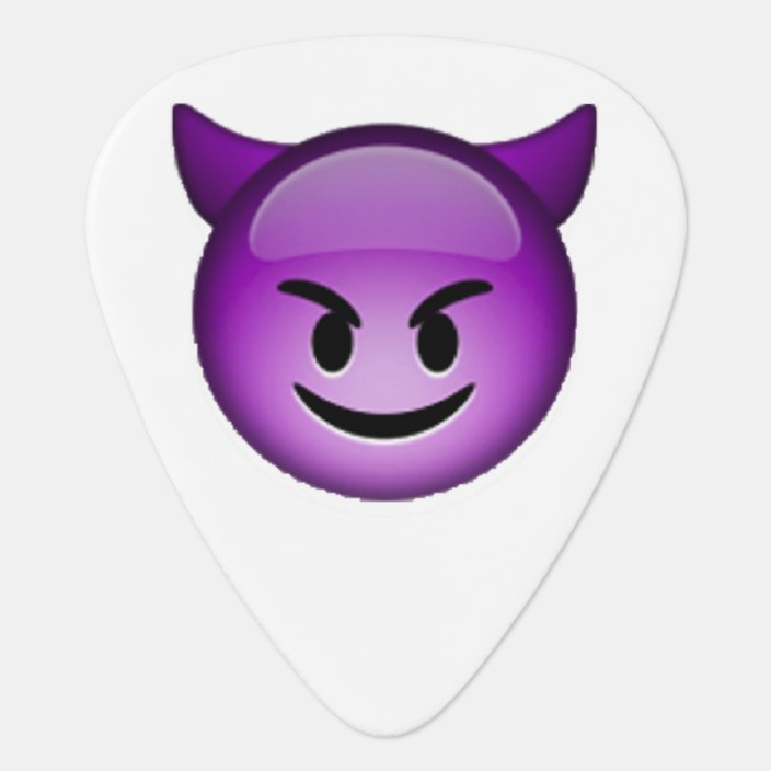 Smiling Imp Emoji Guitar Pick