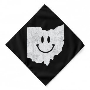 Smiling in OH – Funny Ohio Happy Face Bandana
