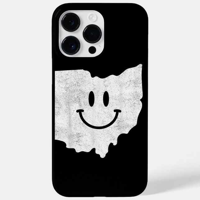 Smiling in OH – Funny Ohio Happy Face  Case-Mate iPhone Case (Back)