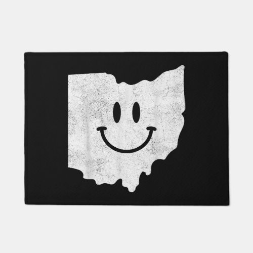 Smiling in OH â Funny Ohio Happy Face  Doormat