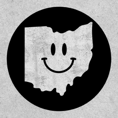 Smiling in OH â Funny Ohio Happy Face  Patch