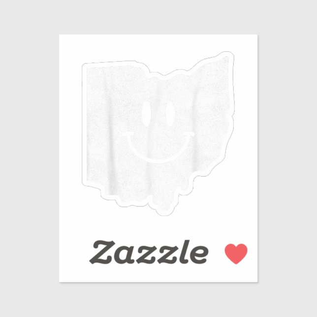 Smiling in OH – Funny Ohio Happy Face  Sticker (Sheet)