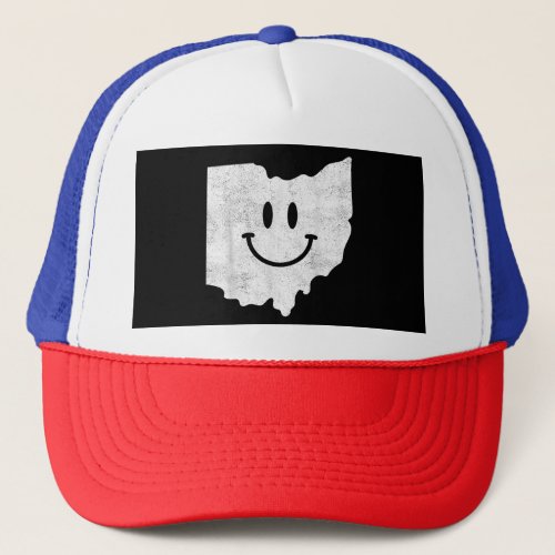 Smiling in OH â Funny Ohio Happy Face  Trucker Hat