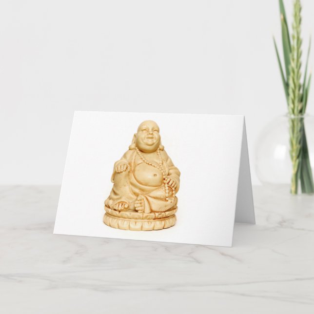 Smiling Ivory Buddha Card (Front)