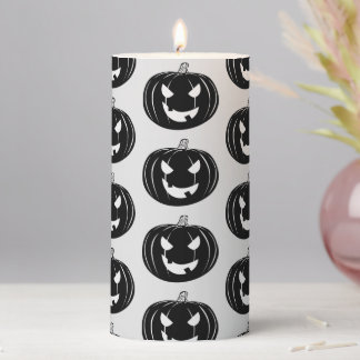 Smiling Jack-o-lantern Pillar Candle