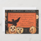 Smiling Jack O Lantern Pumpkin Owl Man In The Moon (Front)