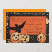 Smiling Jack O Lantern Pumpkin Owl Man In The Moon (Front/Back)