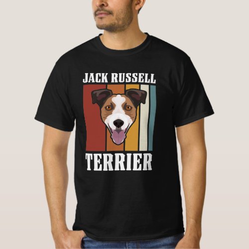 Smiling Jack Russell Terrier Retro T_Shirt