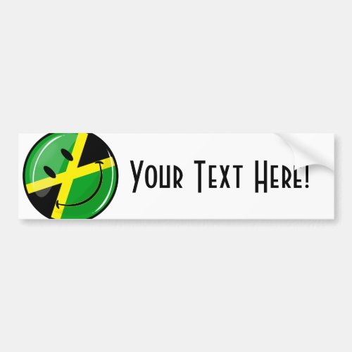 Smiling Jamaican Flag Bumper Sticker