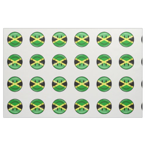 Smiling Jamaican Flag Fabric