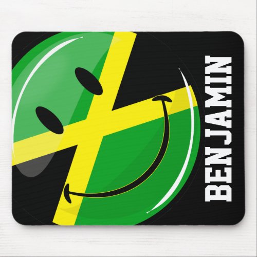 Smiling Jamaican Flag Mouse Pad
