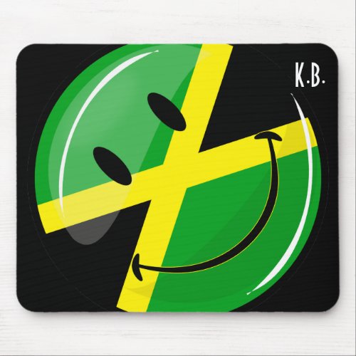 Smiling Jamaican Flag Mouse Pad