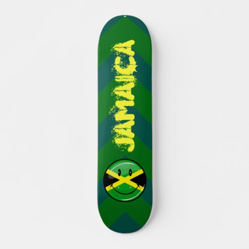 Smiling Jamaican Flag Skateboard Deck
