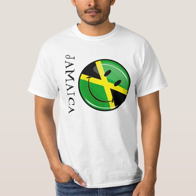Smiling Jamaican Flag T-Shirt (Front)