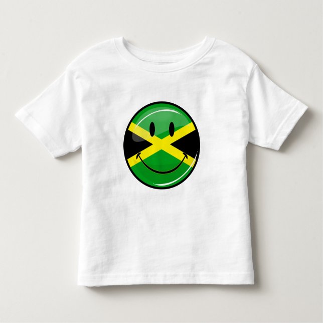 Smiling Jamaican Flag Toddler T-shirt (Front)